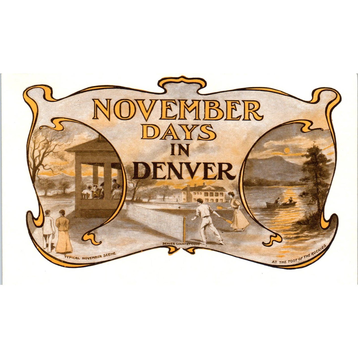 c1905 November Days in Denver Colorado Original Postcard TK1-29