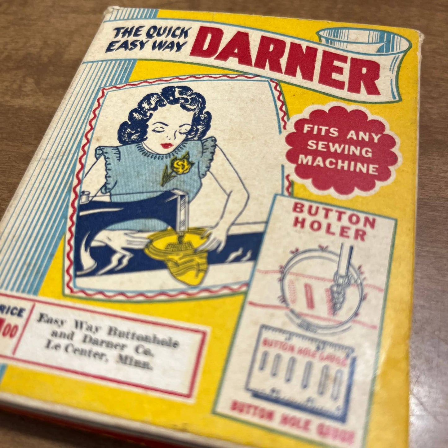 Vintage 1950s MCM The Quick Easy Way Darner Kit in Box LeCenter MN SD5